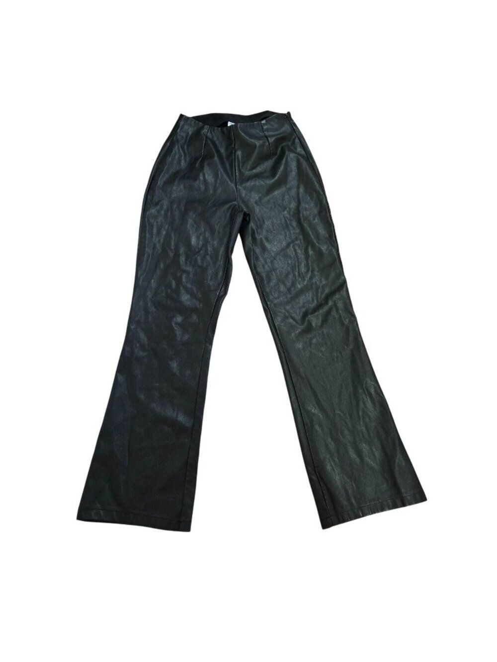 ASOS Design Black Faux Leather Flared Pants US 6 Goth Moto Grunge